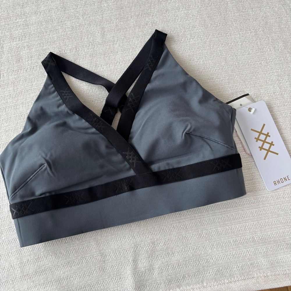 Rhone Womens Gray Adjustable Strap Sports Bra Size Small NWT